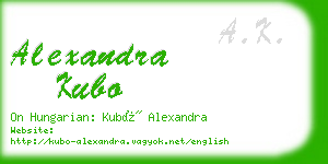 alexandra kubo business card